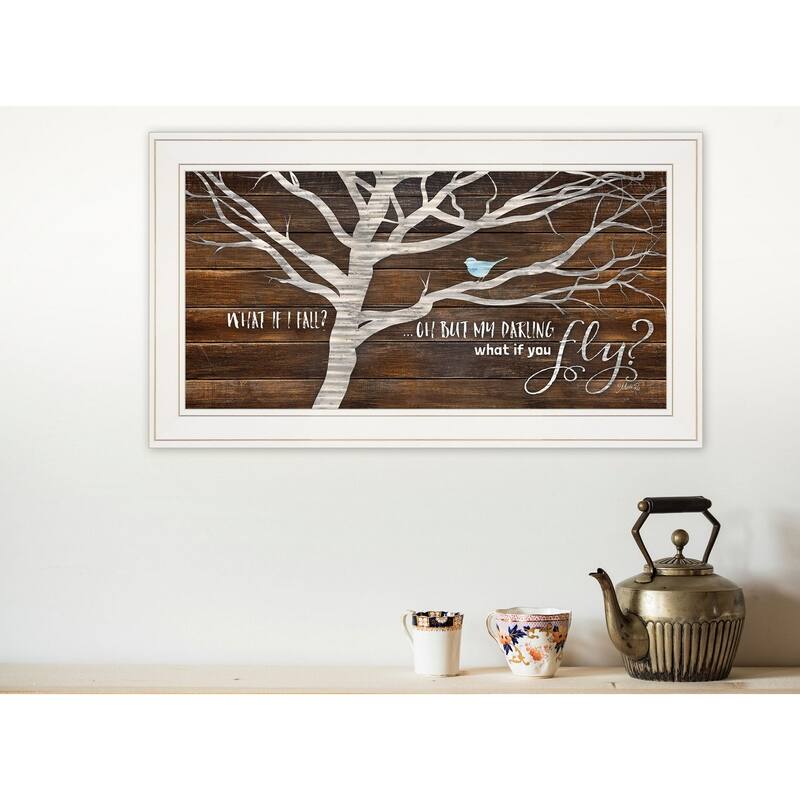 TrendyDecor4U Contemporary "What if You Fly" Framed Print Wall Art by Marla Rae