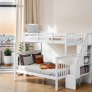 Stable and Safety Bunk Bed with Ladders and Two Storage Drawers - Bed ...