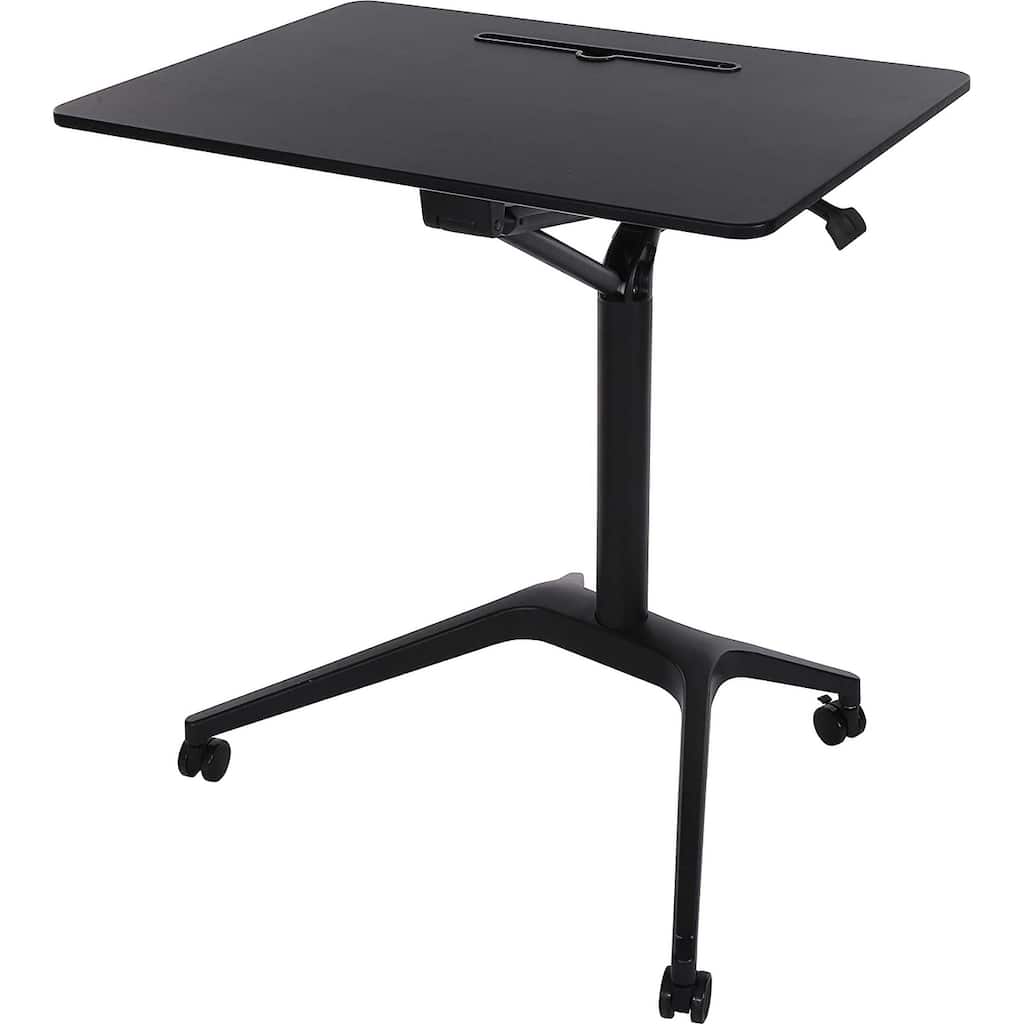 ApexDesk Mobile Pneumatic Laptop Rolling Desk 28” Wide Desktop 33.5” to 45.5” Height Adjustable