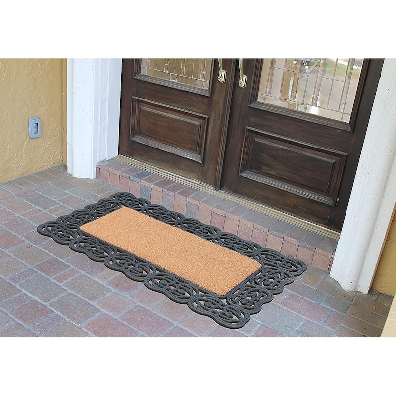 A1HC Rubber and Coir Heavy Duty Decorative Design Durable Doormat 22"X48"
