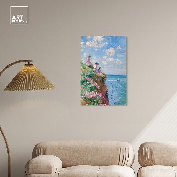 Art Remedy By The Seaside Gallery Wrapped Impressionism 1 Piece