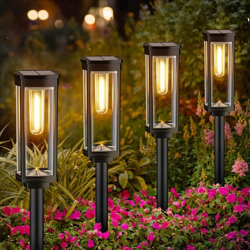 8 Pack Solar Powered Garden Lights - 6 Pack-Warm White