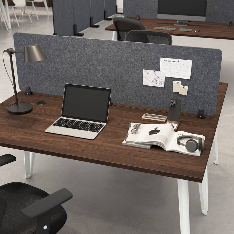 Bush Business Furniture 58W Office Desktop Privacy Screen - Cool Charcoal