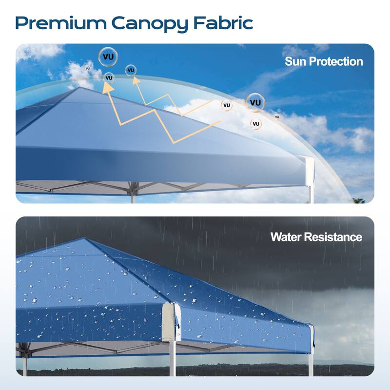 Aoodor 10' x 10' Outdoor Pop Up Canopy Tent, Commercial Instant Reinforce Canopy