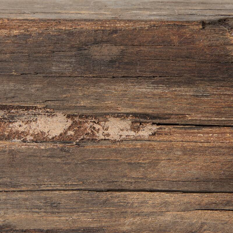 Lakara Brown Reclaimed Wood with 8 Glass Tealight Candle Holder - 36"W x 8"D x 3"H