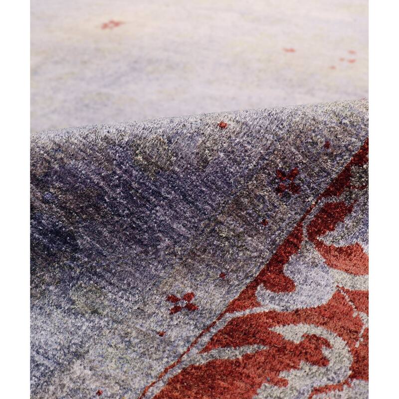 Pasargad Home Overdye Collection Hand-Knotted Lamb's Wool Area Rug- 9' 3" X 12' 1" - 9' 3" X 12' 1"