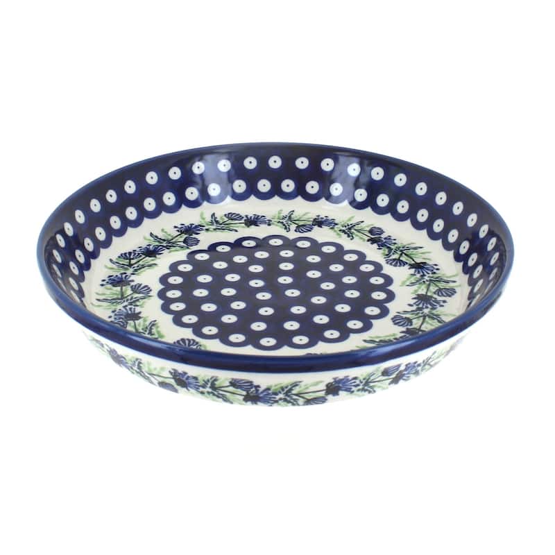 Blue Rose Polish Pottery 879 Zaklady Pie Plate - Sweet Annie