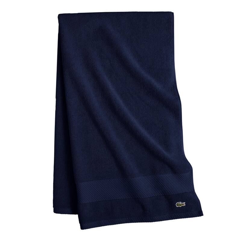 Lacoste Heritage Supima 100% Cotton Bath Sheet - Navy