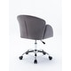 preview thumbnail 8 of 8, Modern Swivel Office Chair with Casters, Adjustable Lift Height, Grey