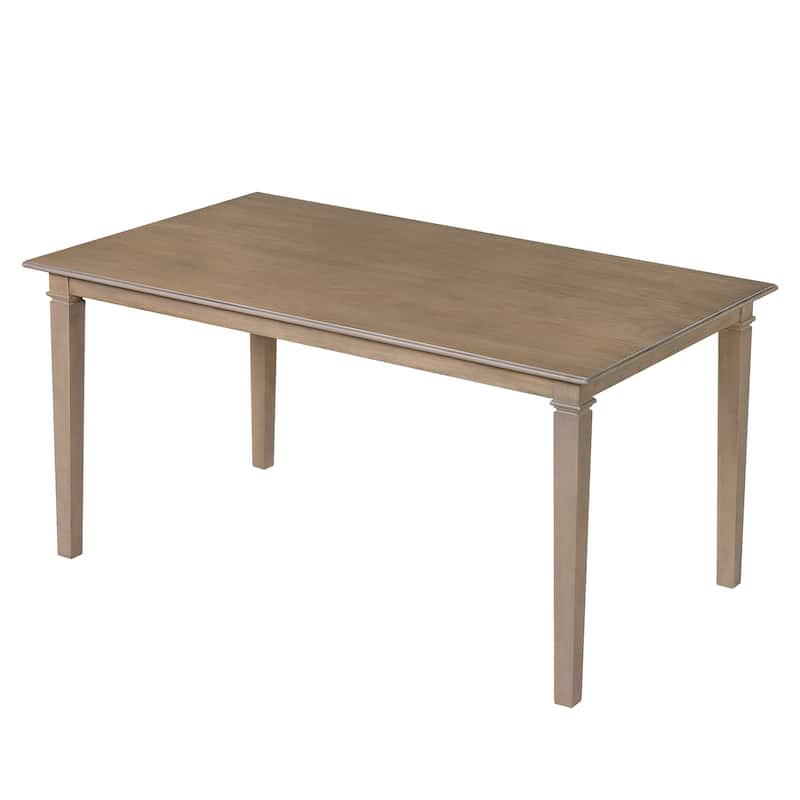 6 -Piece Dining Room Set, Wooden Rectangular Dining Table with 4 Chairs and Bench