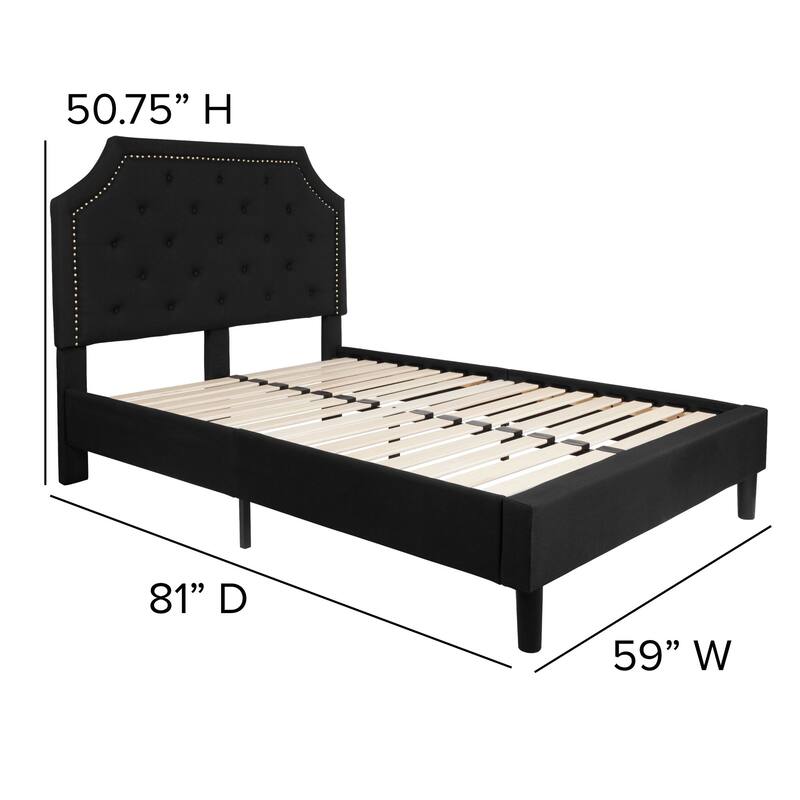 Tufted Platform Bed with 10 Inch Pocket Spring Mattress