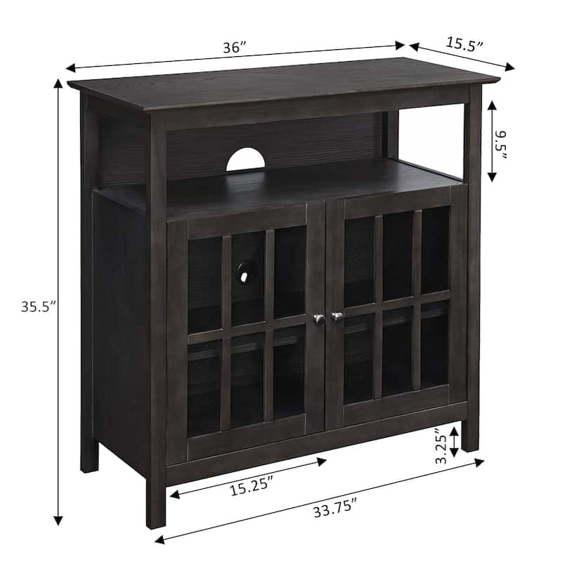 Convenience Concepts Big Sur Highboy 40 inch TV Stand with Storage Cabinets
