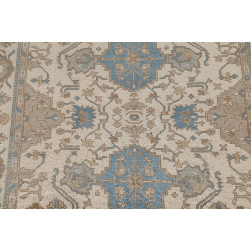 Oushak Indian Area Rug Handmade Wool Carpet - 8'0"x 10'2"