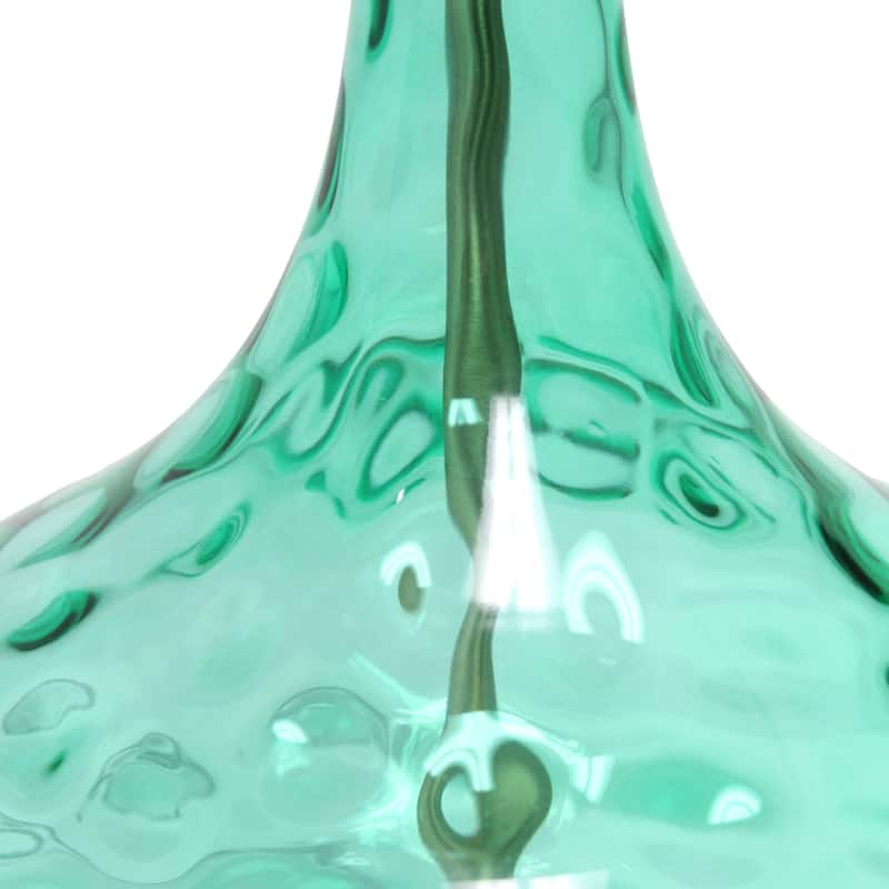 24" Modern Refined Bubbly Colored Glass Table Lamp
