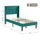 preview thumbnail 29 of 27, Javlergo Set of 2 Twin Size Adjustable Headboard Kids Platform Bed Frame 8 Inch Underbed Storage No Box Spring Needed Bed Frame