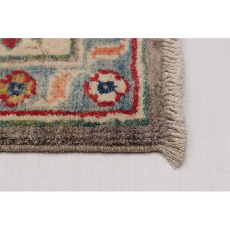 ECARPETGALLERY Hand-knotted Uzbek Ghazni Grey Wool Rug - 2'9 x 9'8