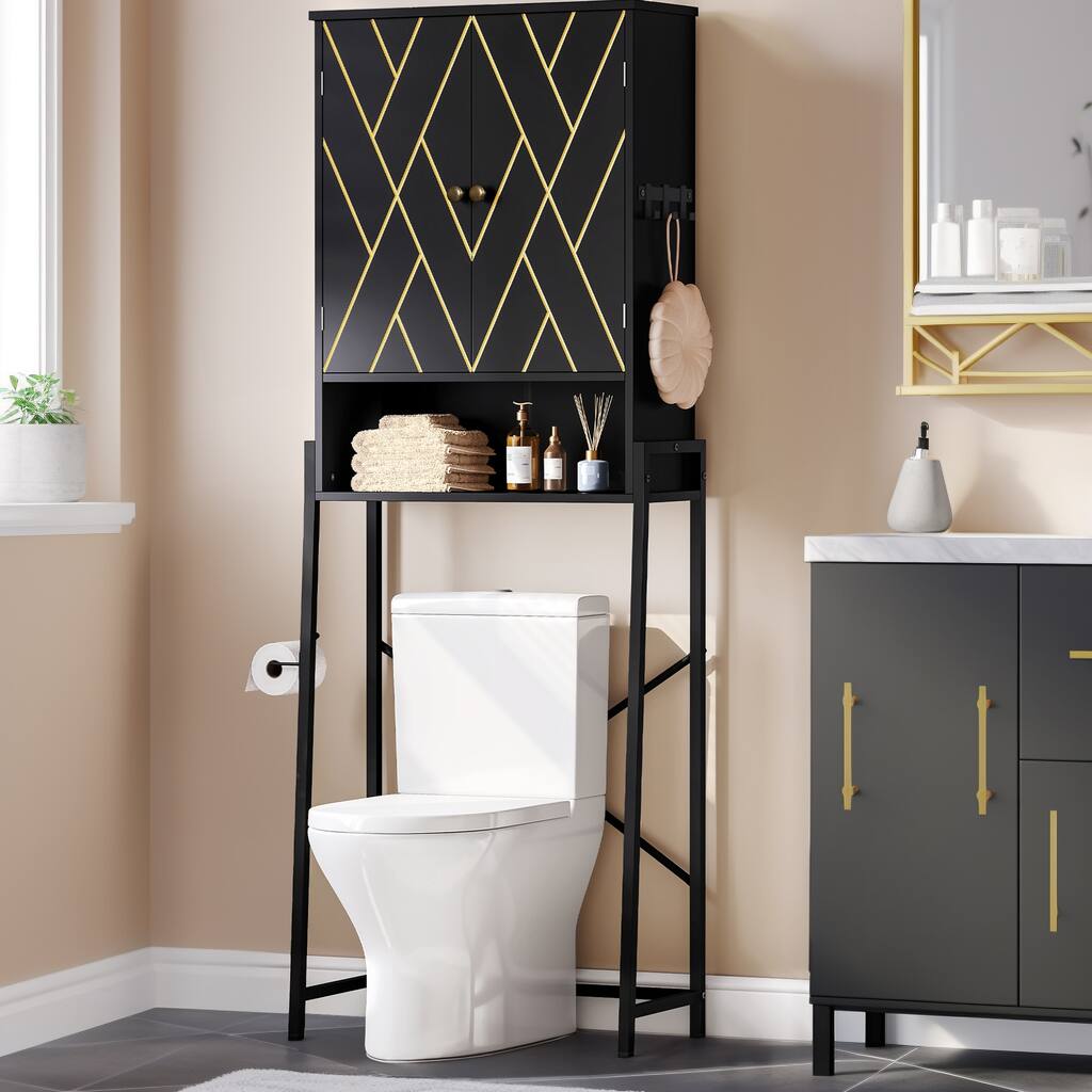 Moasis 67" Tall Toilet Storage Rack Over The Toilet with Metal Base