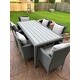 Havenside Home Stillwater Grey Indoor/Outdoor 7-piece Rectangle Dining Set with Grey Cushions