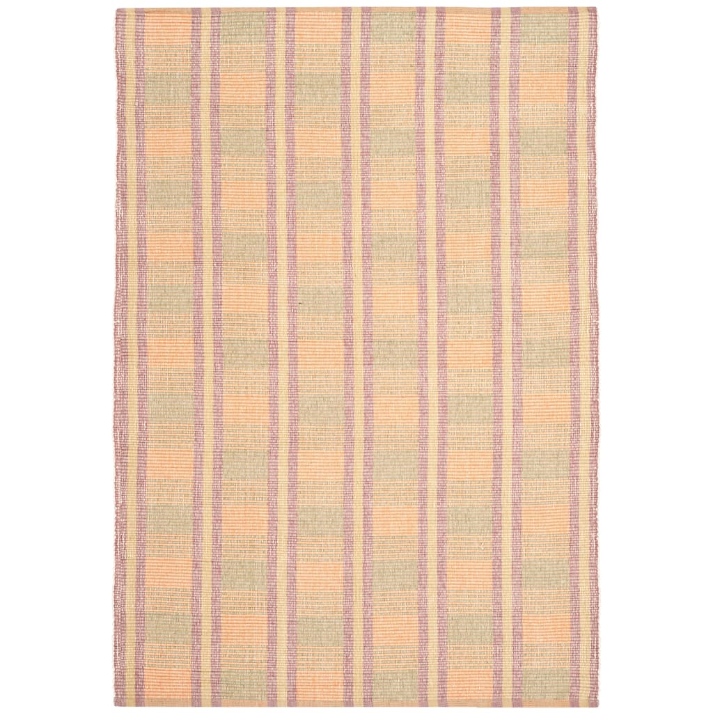 SAFAVIEH Hand-woven Penfield Orange/ Multi Cotton Rug (4' x 6') - 4' x 6'