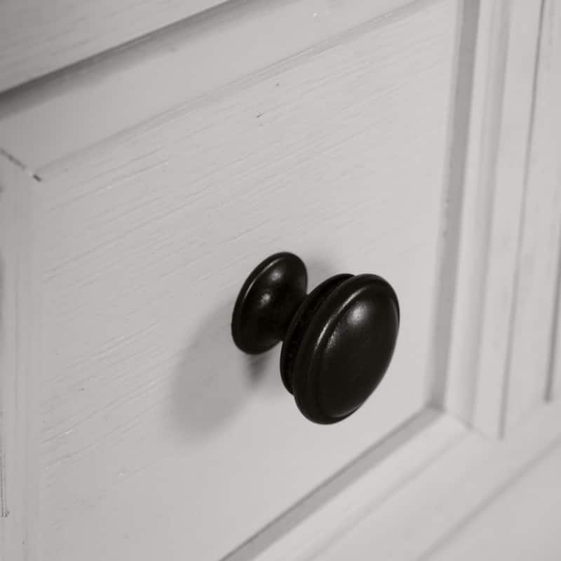 Furniture of America Eryndor Modern Farmhouse 5-Piece White Solid Wood Platform Bedroom Set