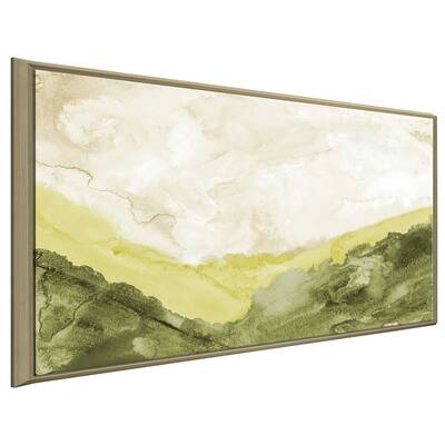 "Washed Green Landscape" Print on Floating Canvas