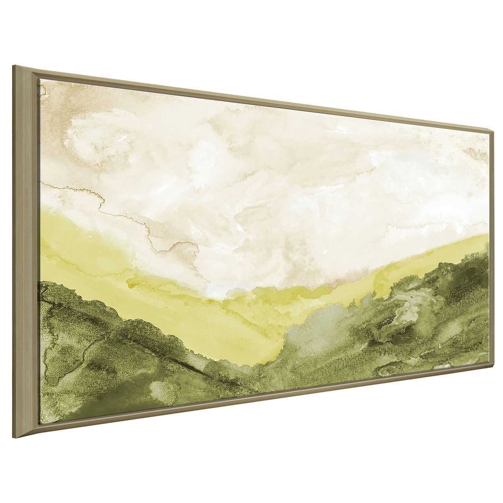 "Washed Green Landscape" Print on Floating Canvas
