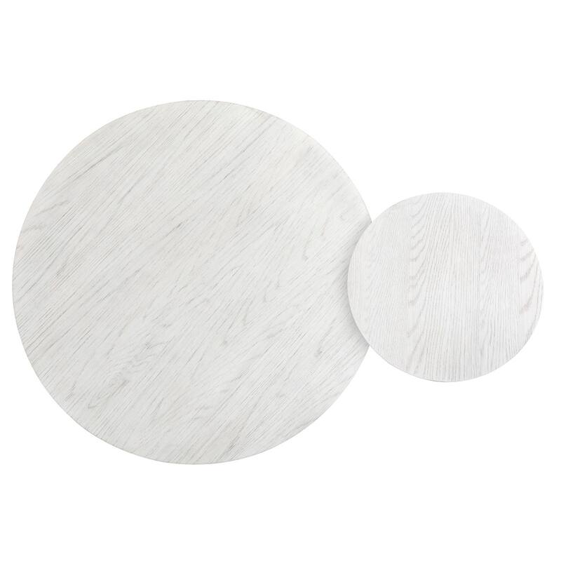 Magnussen Home Sunset Cove Moonlight Pearl Nesting Cocktail Table with Casters - 38''W x 38''D x 16''H