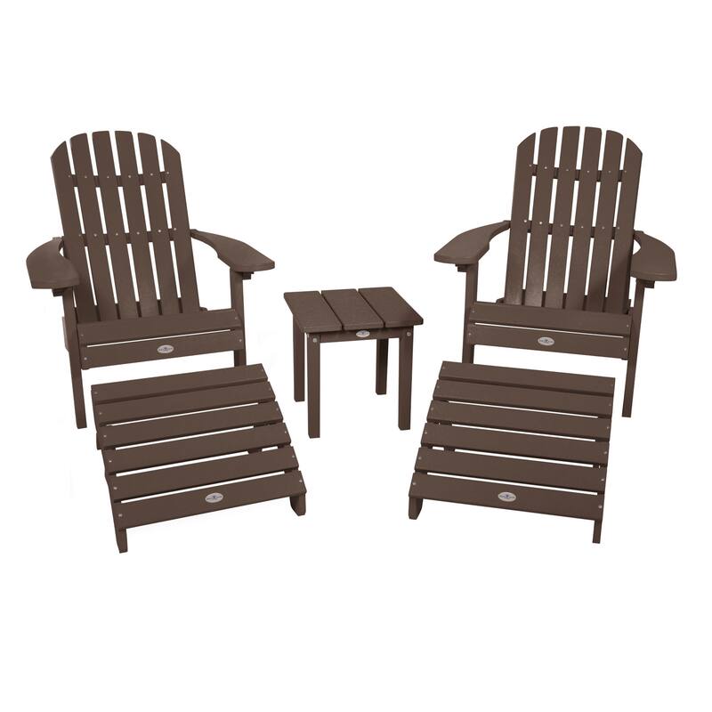 BAHIA VERDE OUTDOORS Cape 5-Piece Adirondack Conversation Set - Mangrove Brown