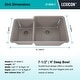 preview thumbnail 3 of 10, Lexicon Platinum Quartz 40/60 Double Bowl Kitchen Sink