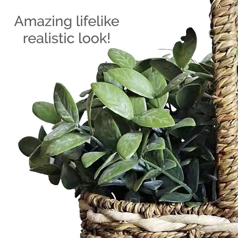 Elements Artificial Greenery in a Woven Basket, 10X13 Inch - N/A
