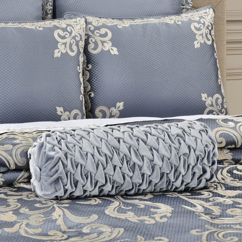 J. Queen New York Dicaprio Neckroll Pillow - Accent - Polyester - Powder Blue