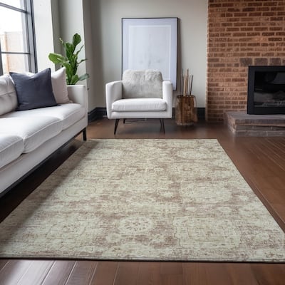 Machine Washable Indoor/ Outdoor Chantille Persian Vintage Rug