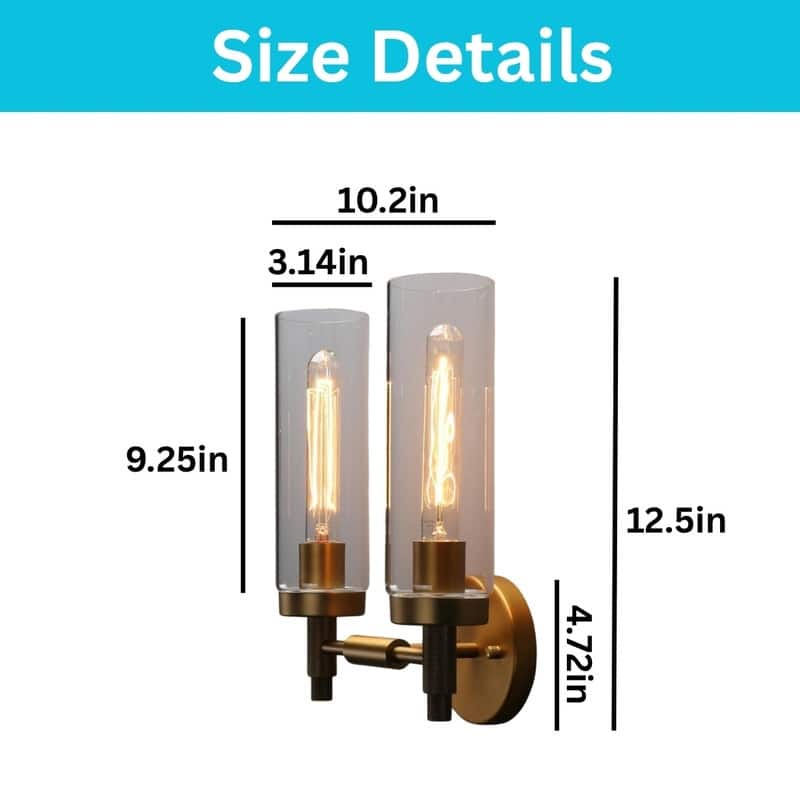 3.14”/8CM bulb light ‎antique wall sconce ‎glass, metal light fixture - N/A