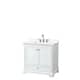 Option White, Chrome Trim, White Quartz Top
