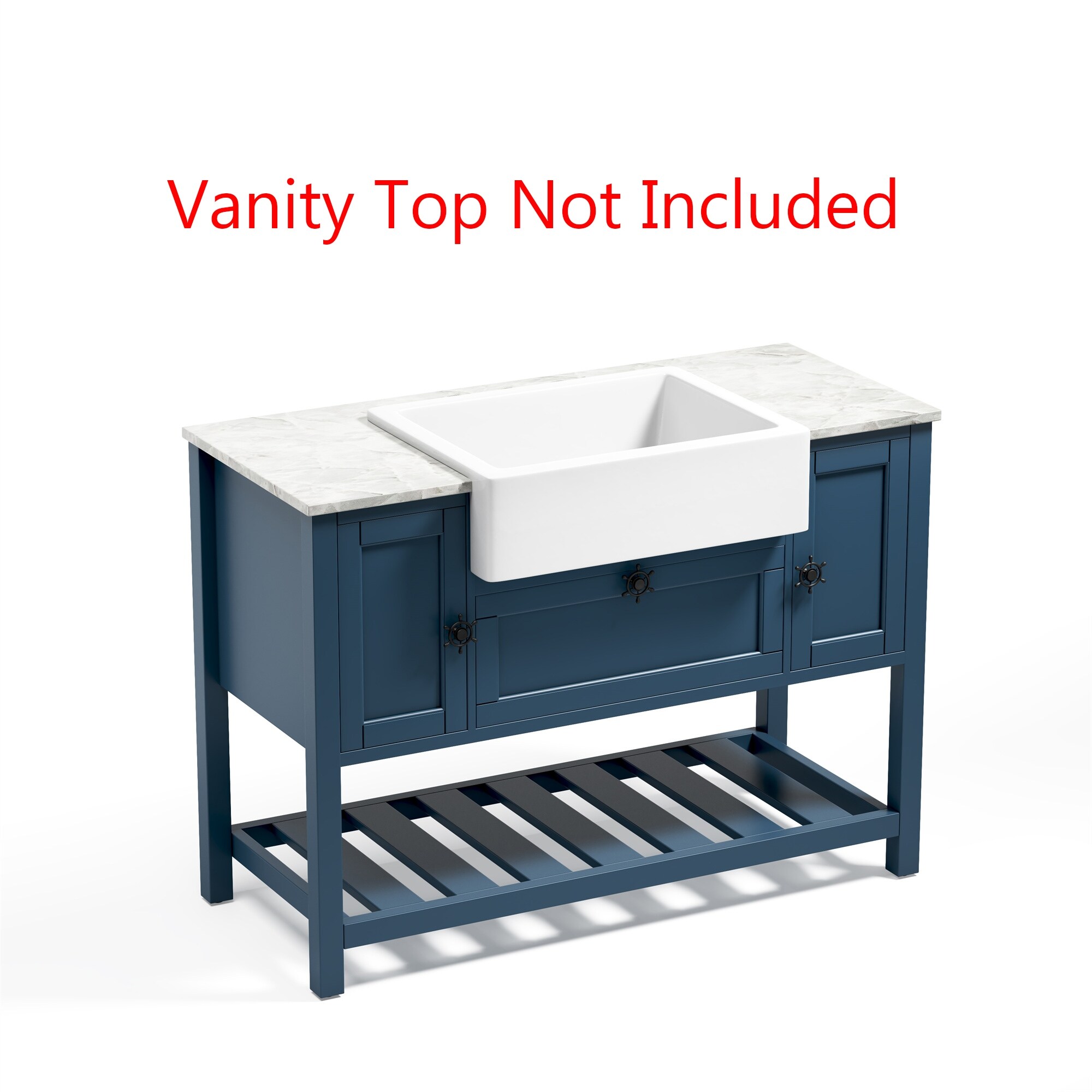 48 in. W Bathroom Vanities Solid Wood without Tops Bath Vanity