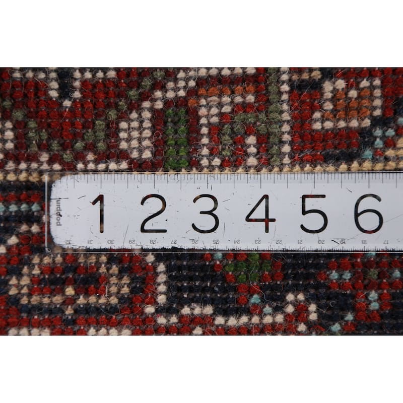 Hand Knotted Oriental 100% Wool Carpet Traditional Medallion Oranges & Rust Heriz (serapi) Area Rug - 3' 0'' X 2' 0''