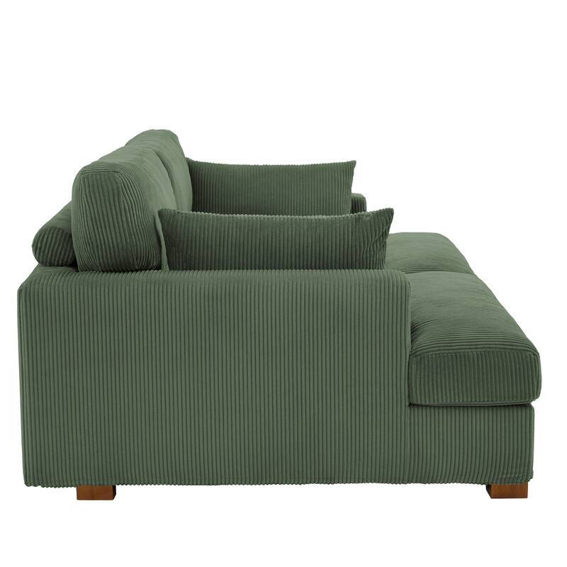 Navaeh Corduroy Modular Sectional Sofa Large Couch Sleeper Chaise