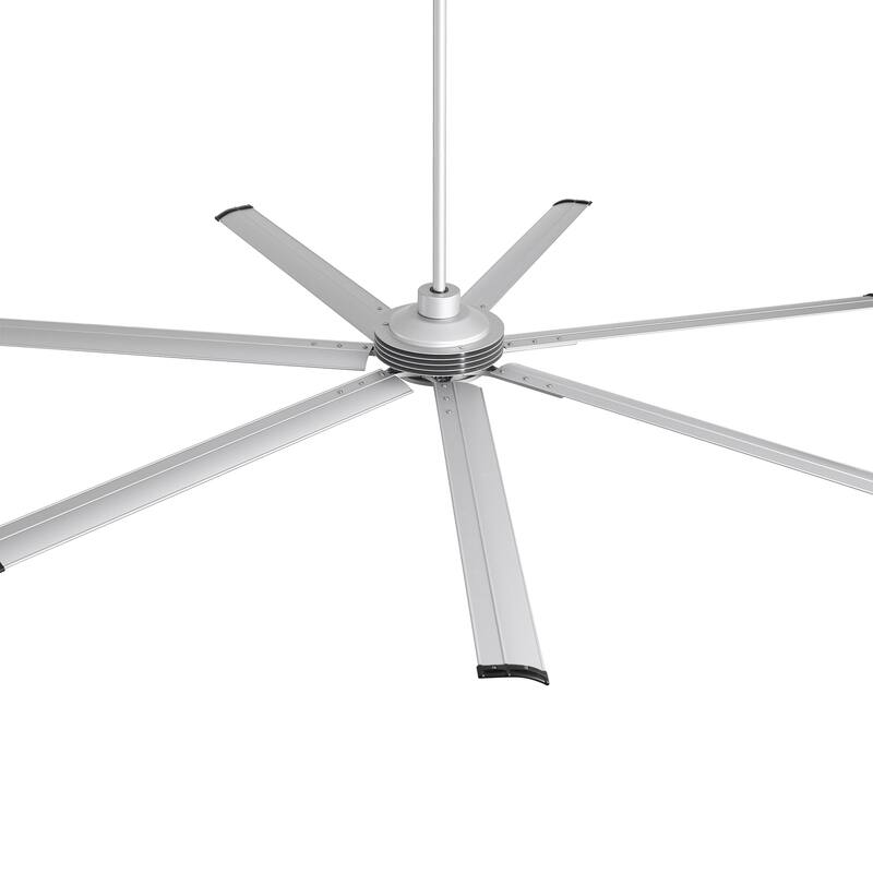 100" Indsutrial Silver Extra Larger Commercial Ceiling Fan with Light and Remote