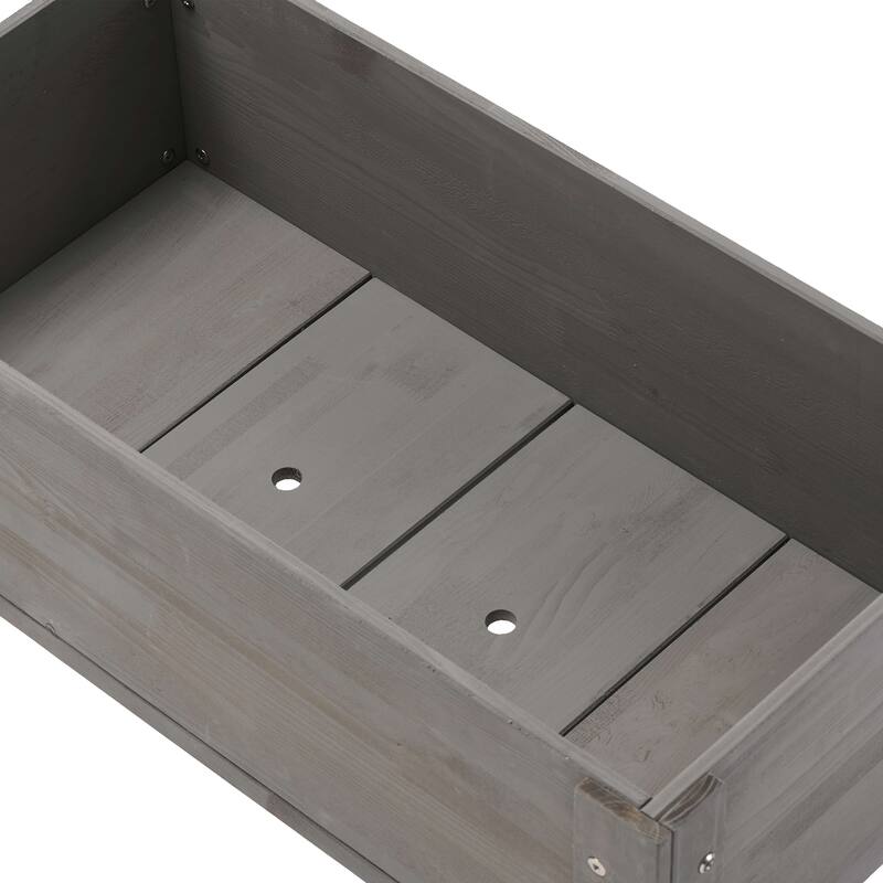 Natural Elevated Planter Box for Outdoor Use with Eco-Friendly Finish