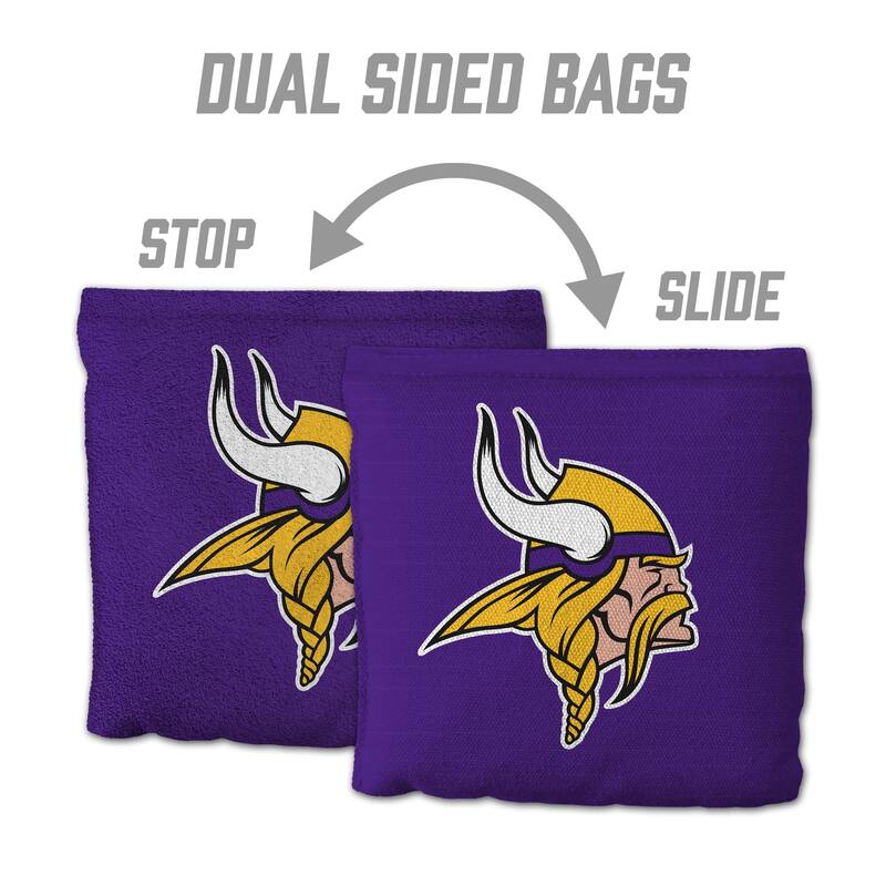 Minnesota Vikings NFL Dual Sided Pro Stop & Slide Cornhole Bags