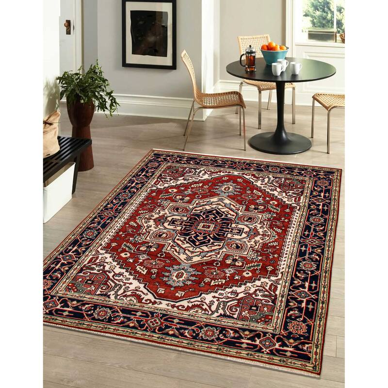 ECARPETGALLERY Hand-knotted Serapi Heritage Dark Copper Wool Rug - 7'9 x 10'2