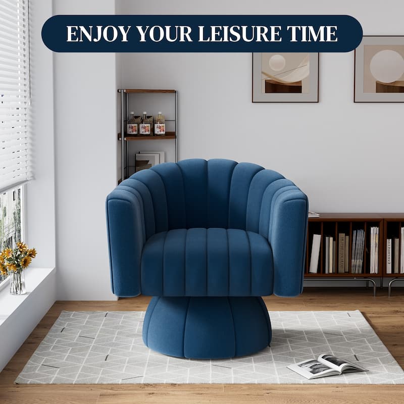 Ouyessir Oversized Modern Upholstered Barrel Chairs