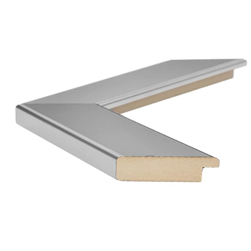 Frame My Mirror Brushed Chrome Framed Vanity Mirror, Meade Design