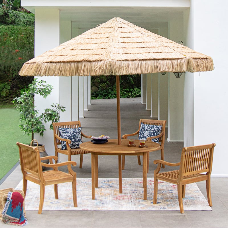 Cambridge Casual Chara 5-piece Teak Patio Dining Set with Cushion