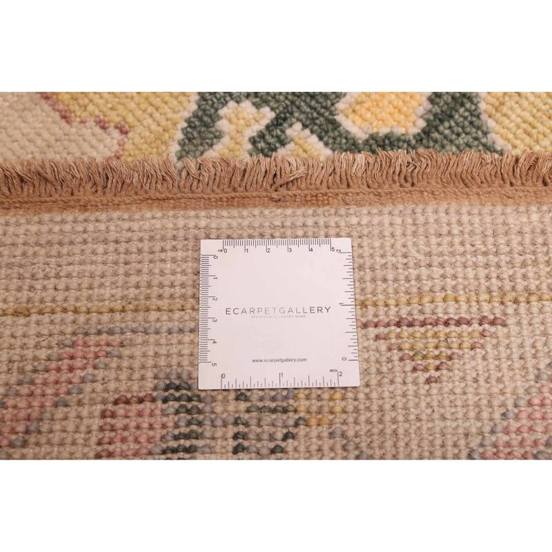 ECARPETGALLERY Hand-knotted Modern Oushak Light Khaki Wool Rug - 8'11 x 11'10