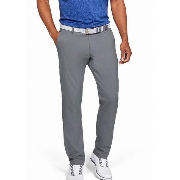Shop Under Armour Mens Pants Gray Size 36x30 Straight Leg Button