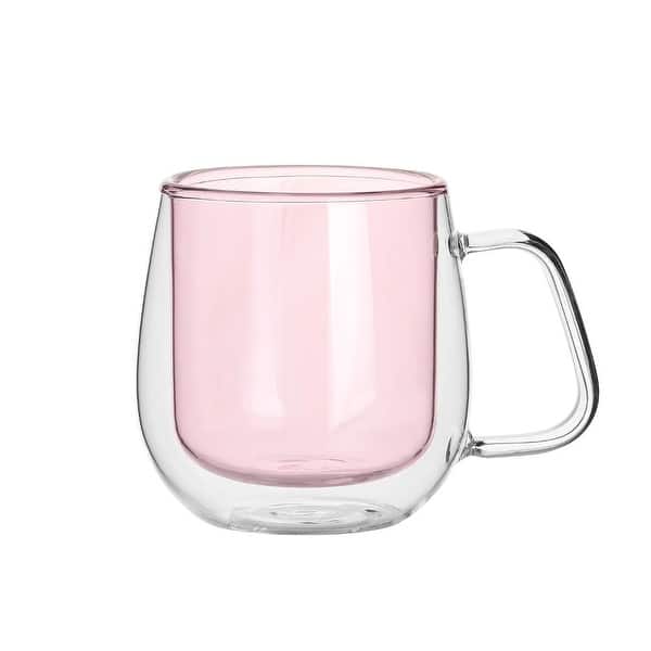 Colored Double Walled Glass Coffee Mugs with Handle (11.6 oz. Set of 4) -  Bed Bath & Beyond - 34550224