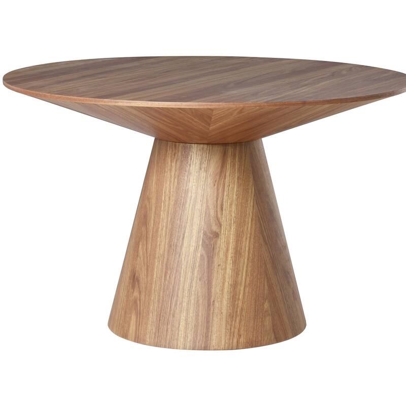 5-Piece Dining Set with 47-Inch Round Ash Wood Dining Table and 4 Leather Accent Side Chairs