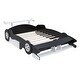 preview thumbnail 18 of 17, Full Size Race Car-Shaped Platform Bed with Wheels,Black