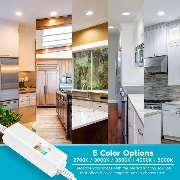 Shop Luxrite 6 Ultra Thin Led Recessed Light With J Box Color Temperature Selectable 2700k 3000k 3500k 4000k 5000k On Sale Overstock 30063287
